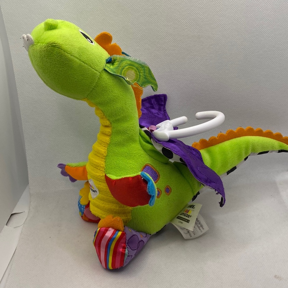Lamaze Flip Flap Dragon Crinkle Plush Clip On Stuffed Infant Developmental Toy